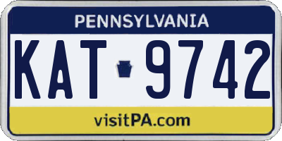 PA license plate KAT9742