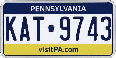PA license plate KAT9743
