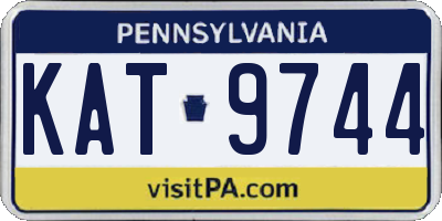 PA license plate KAT9744