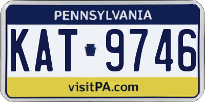 PA license plate KAT9746