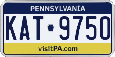 PA license plate KAT9750