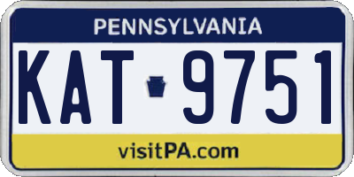 PA license plate KAT9751