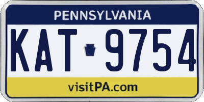 PA license plate KAT9754