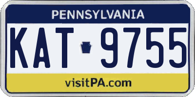 PA license plate KAT9755
