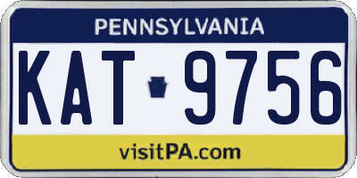 PA license plate KAT9756