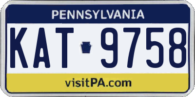 PA license plate KAT9758