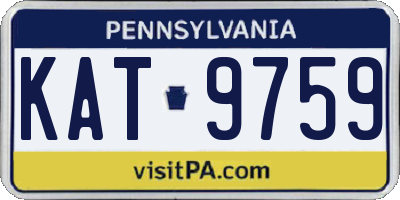 PA license plate KAT9759