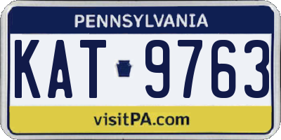 PA license plate KAT9763