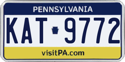 PA license plate KAT9772