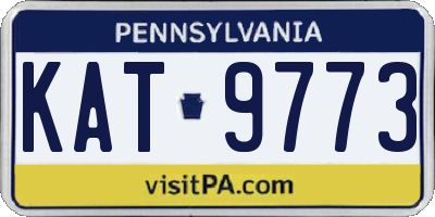 PA license plate KAT9773
