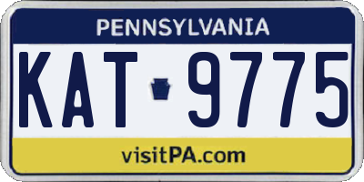 PA license plate KAT9775