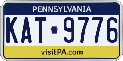 PA license plate KAT9776