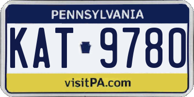 PA license plate KAT9780