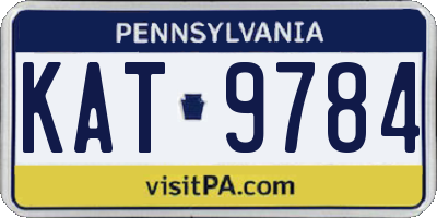 PA license plate KAT9784