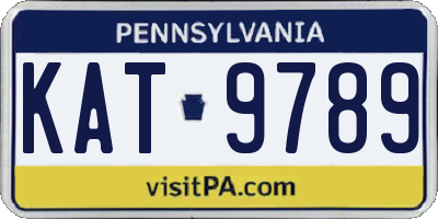 PA license plate KAT9789