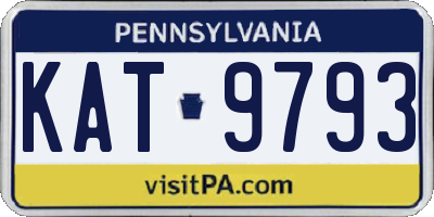 PA license plate KAT9793