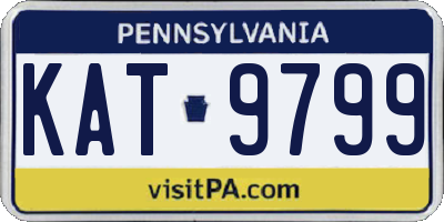 PA license plate KAT9799