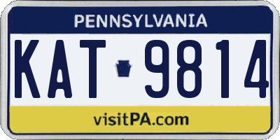 PA license plate KAT9814