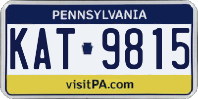PA license plate KAT9815