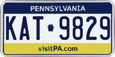 PA license plate KAT9829