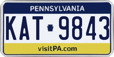 PA license plate KAT9843