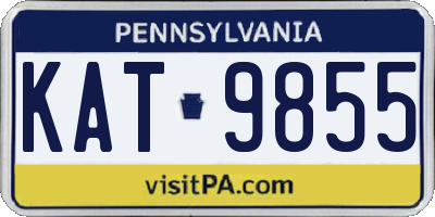PA license plate KAT9855