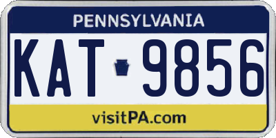 PA license plate KAT9856