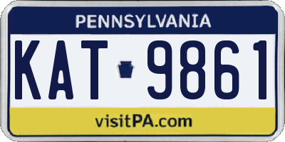 PA license plate KAT9861