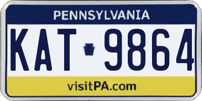 PA license plate KAT9864