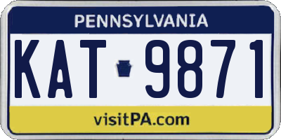 PA license plate KAT9871
