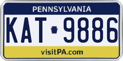 PA license plate KAT9886