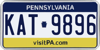 PA license plate KAT9896