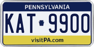 PA license plate KAT9900