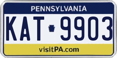 PA license plate KAT9903
