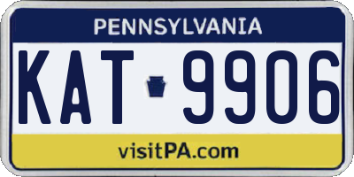 PA license plate KAT9906