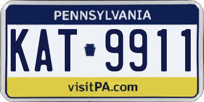PA license plate KAT9911