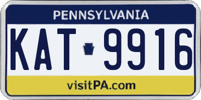 PA license plate KAT9916