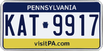 PA license plate KAT9917