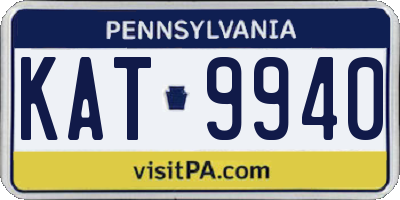PA license plate KAT9940