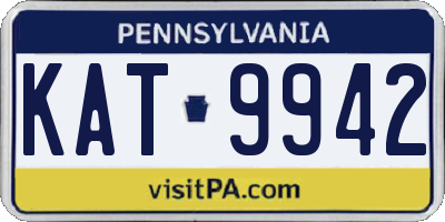 PA license plate KAT9942