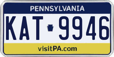 PA license plate KAT9946
