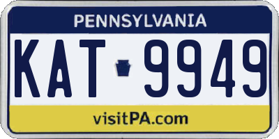 PA license plate KAT9949