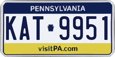 PA license plate KAT9951