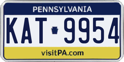 PA license plate KAT9954
