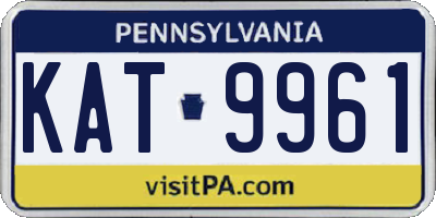 PA license plate KAT9961