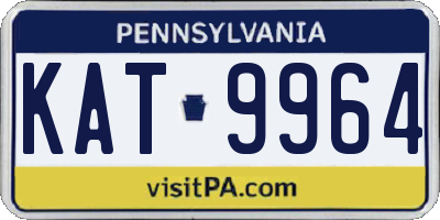 PA license plate KAT9964