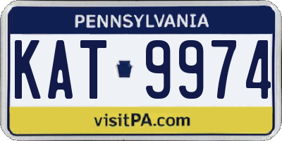 PA license plate KAT9974