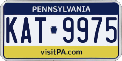 PA license plate KAT9975