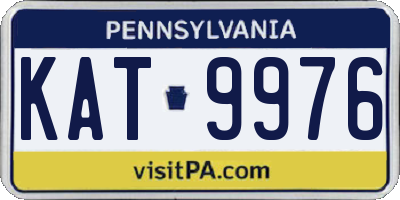 PA license plate KAT9976