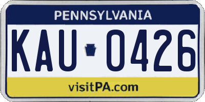 PA license plate KAU0426